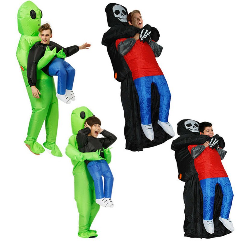 Halloween Adult Inflatable Alien Costume Performance Party Dress Up Cosplay SUIT 