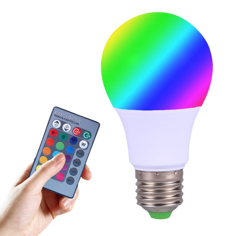 Wireless Remote E27 GU10 5W RGB LED 16 Multi Color Magic Lamp Light Bulb 